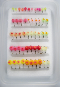 Fly of the Month Club-Salmon/Steelhead Egg Fly Selection- 52 Flies