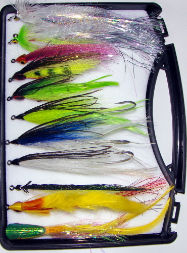 Electric Bill Billfish Fly <br /> #4/0 - Peacock/Chartreuse